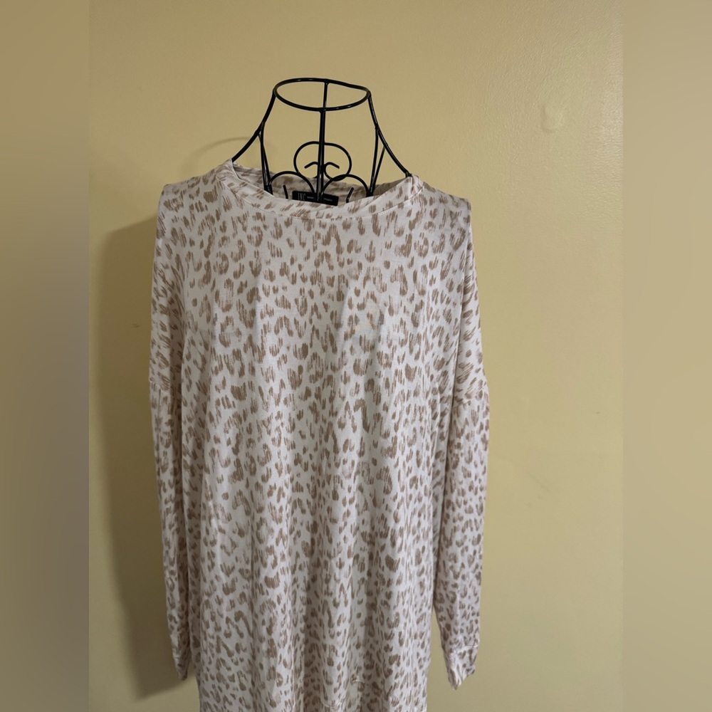 INC International Concepts Animal Print Tunic Top Hi Low Top Size 2X - Picture 2 of 6
